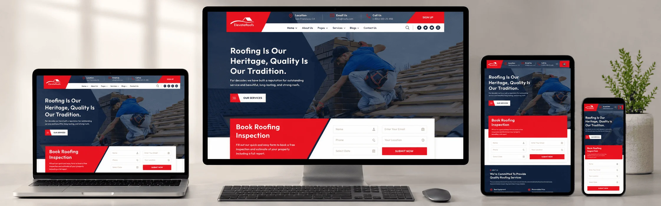 Roofing Website Design​